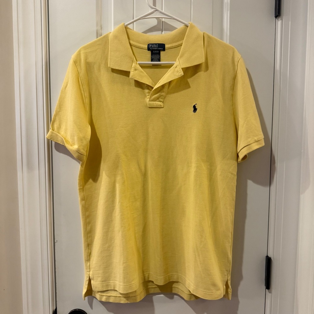 Polo Ralph Lauren Kids Yellow Short Sleeve Cotton Pique Polo Shirt XL 18-20